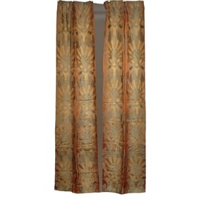 Pair of French Silk Art Deco Panels
