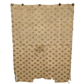Persian Silk Brocade Panel with Flower Motifs
