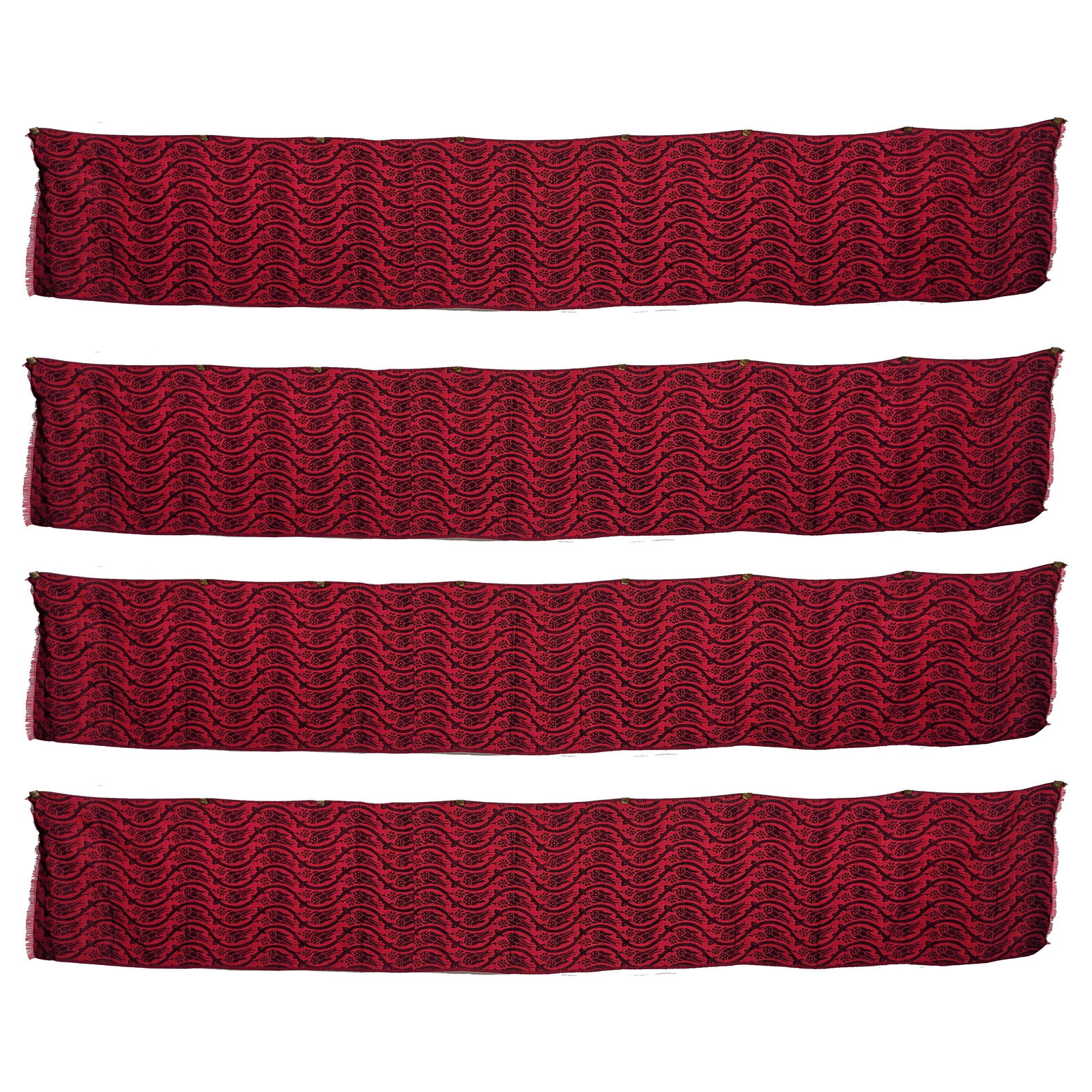 Lot of Four Vintage Turkish Silk Panels (1 of 7)