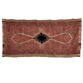 Kashmiri Wool Shawl with Central Black Medallion