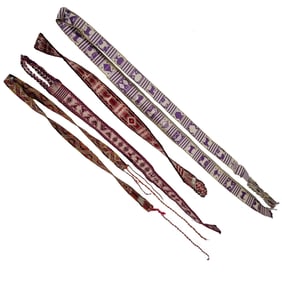 Lot of 4 Bolivian Wool Chumpi Belts
