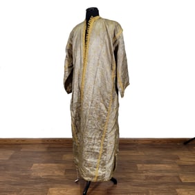 Moroccan Silk and Heavy Metal Thread Wedding Kaftan