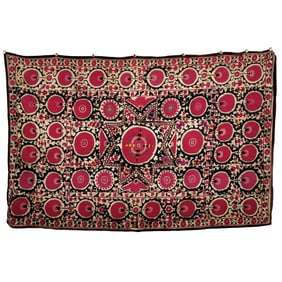 Tajik Khujand Suzani with Silk Embroidery