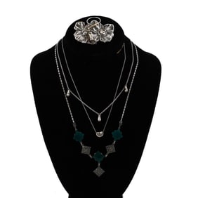 Mixed lot of Silver Tiffany Peretti Bean Jewelry & Complementary Pieces
