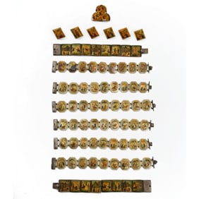 Mixed Lot of Persian Enameled Mother of Pearl Jewelry