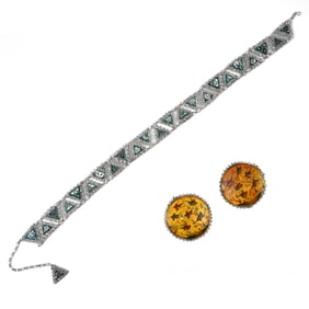 Lot of Two Persian Clothing Accessories