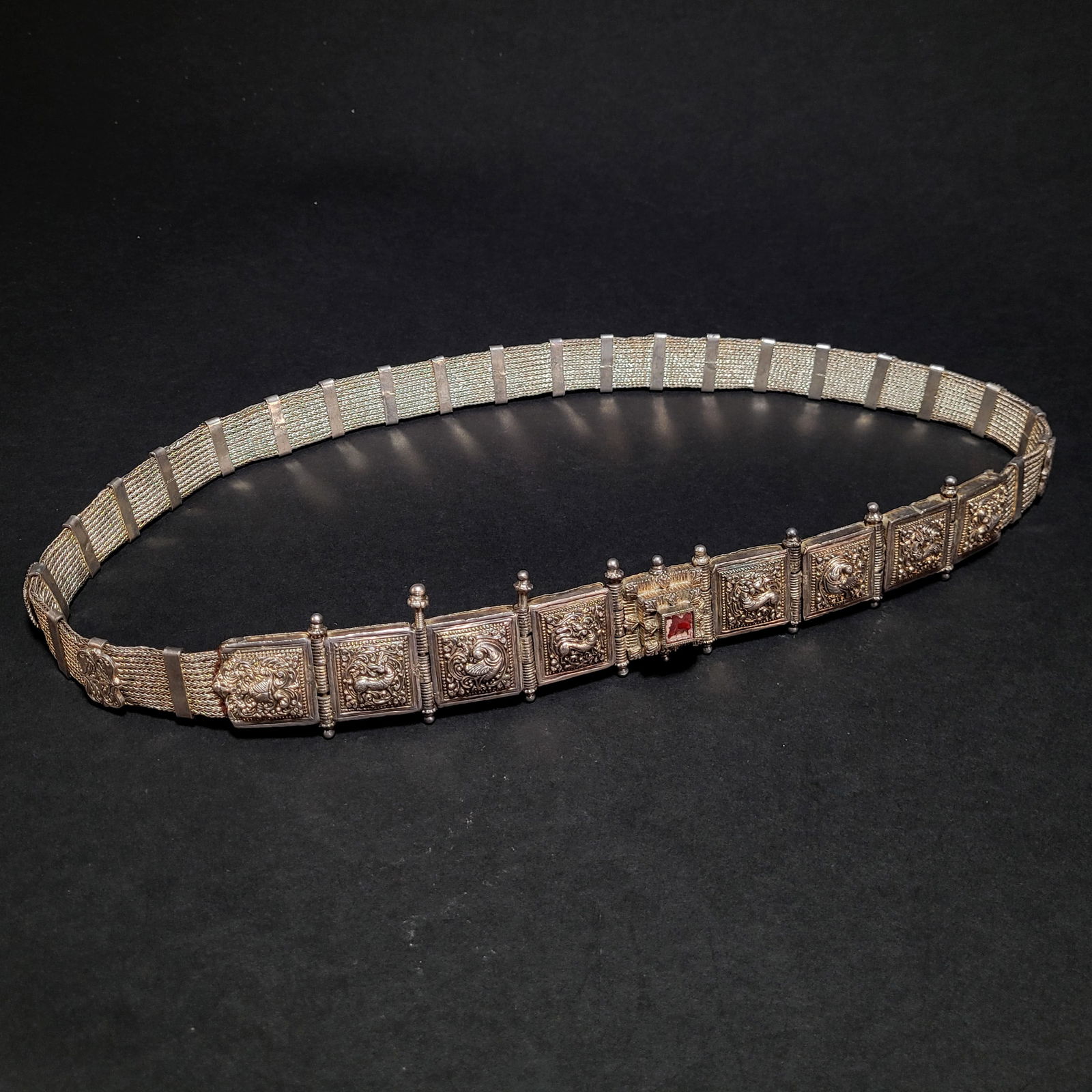 Ornate Silver Indian/Russian Belt (1 of 3)