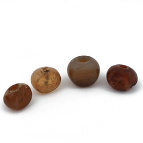 Mixed Lot of Four Islamic Agate Seal Beads