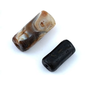 Lot of Two Near Eastern Stone Cylinder Seals