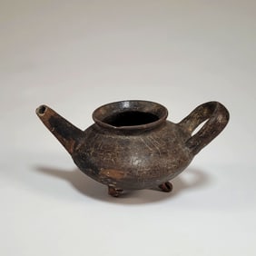 Early Iranian Blackware Pottery Spouted Pot