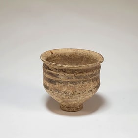 Early Iranian Footed Pottery Jar