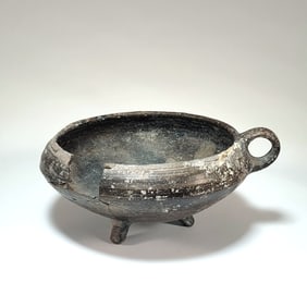Early Iranian Blackware Tripod Bowl