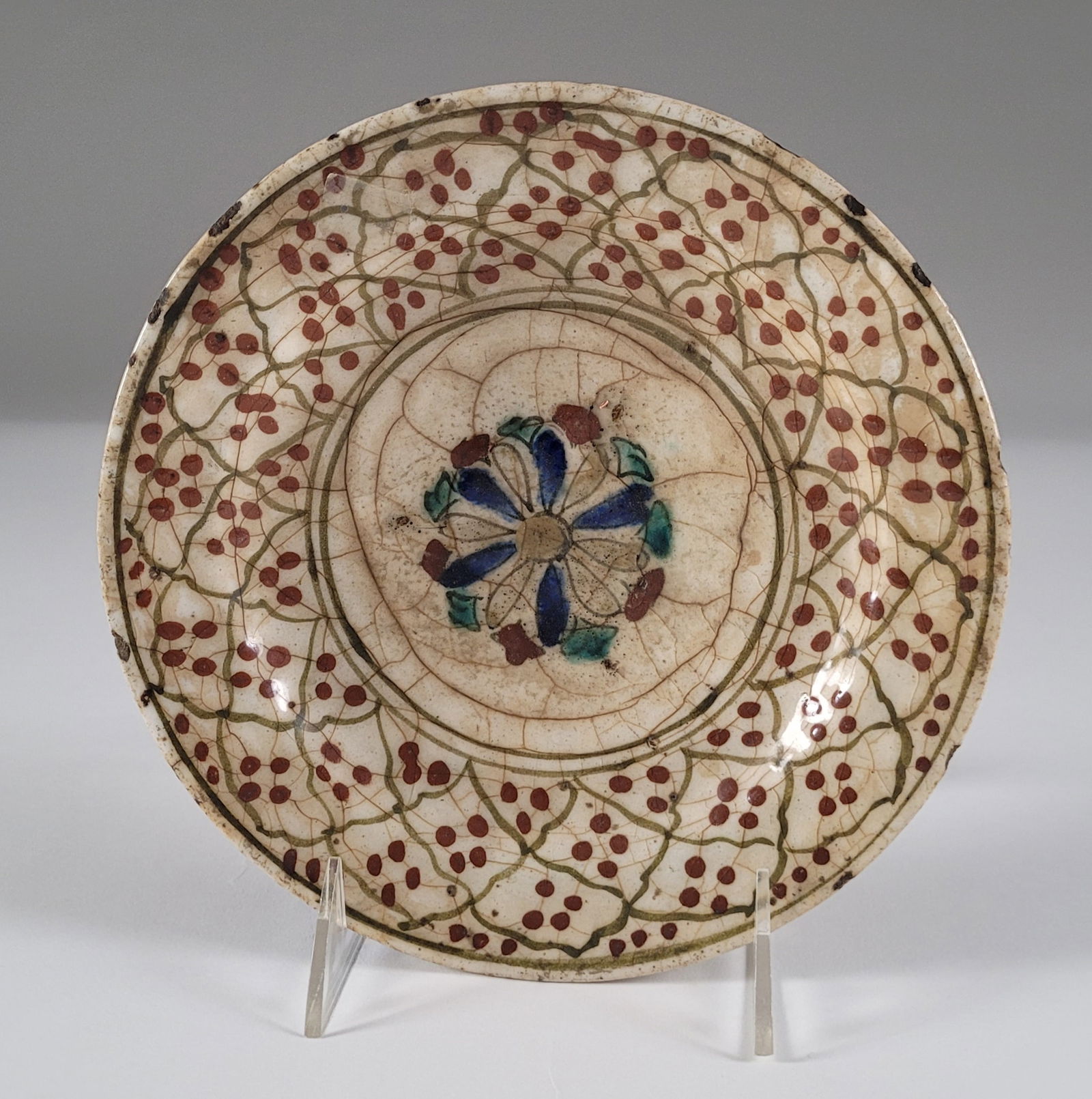 Kubachi Polychrome Pottery Dish (1 of 3)