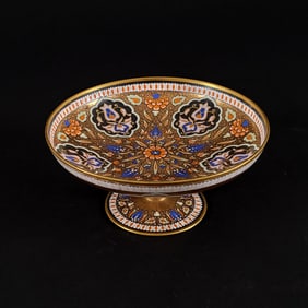 Austrian Enameled Glass Lobmeyr Tray