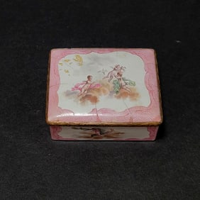 French Enameled Cosmetic Box