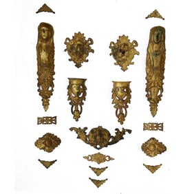 French Bronze Ornamental Furniture Mounts