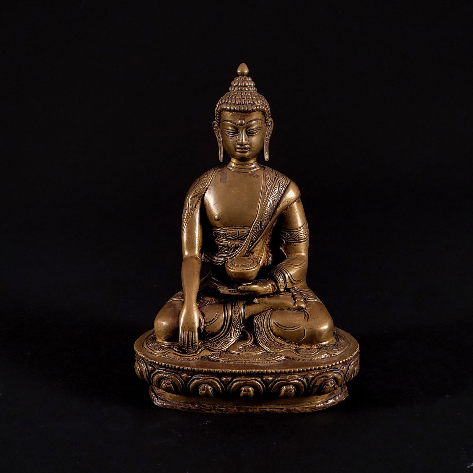 Nepali Gilded Brass Buddha Statue (1 of 4)