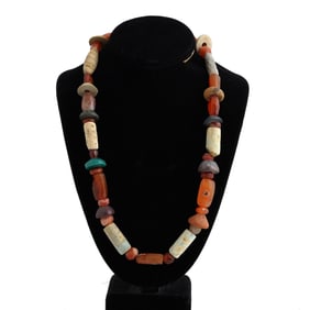 Early Mixed Stone & Faience Beaded Necklace