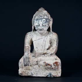 Burmese Carved Stone Buddha