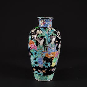 Chinese Glazed Ceramic Vase, No Reserve