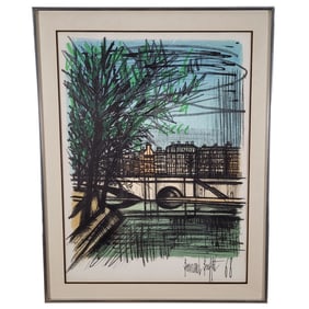 Bernard Buffet (1928-1999), La Seine, Signed French Lithograph on Paper, No Reserve