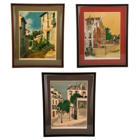 Multiple Artists, Mixed Lot of Three European Lithographs, No Reserve