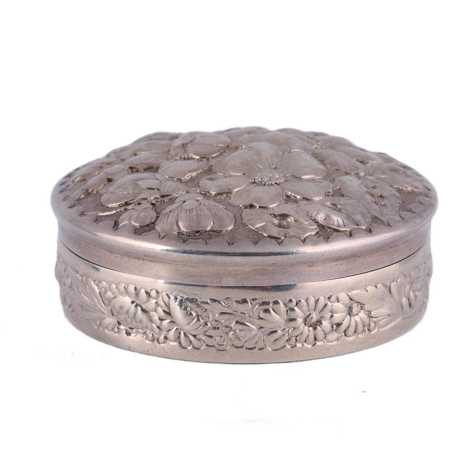 Sterling Silver Repousse Box
