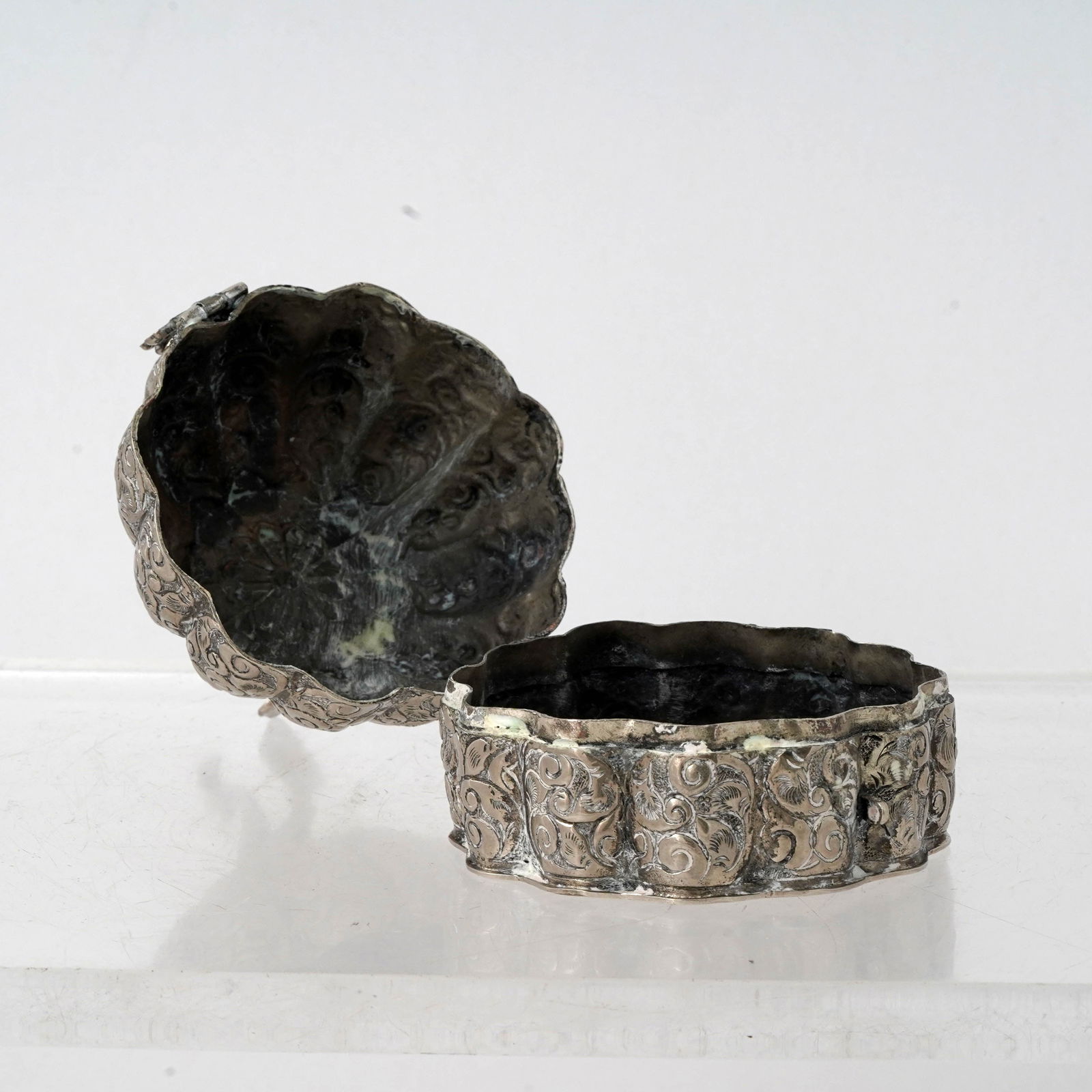 Indian Silver Trinket Box - 3