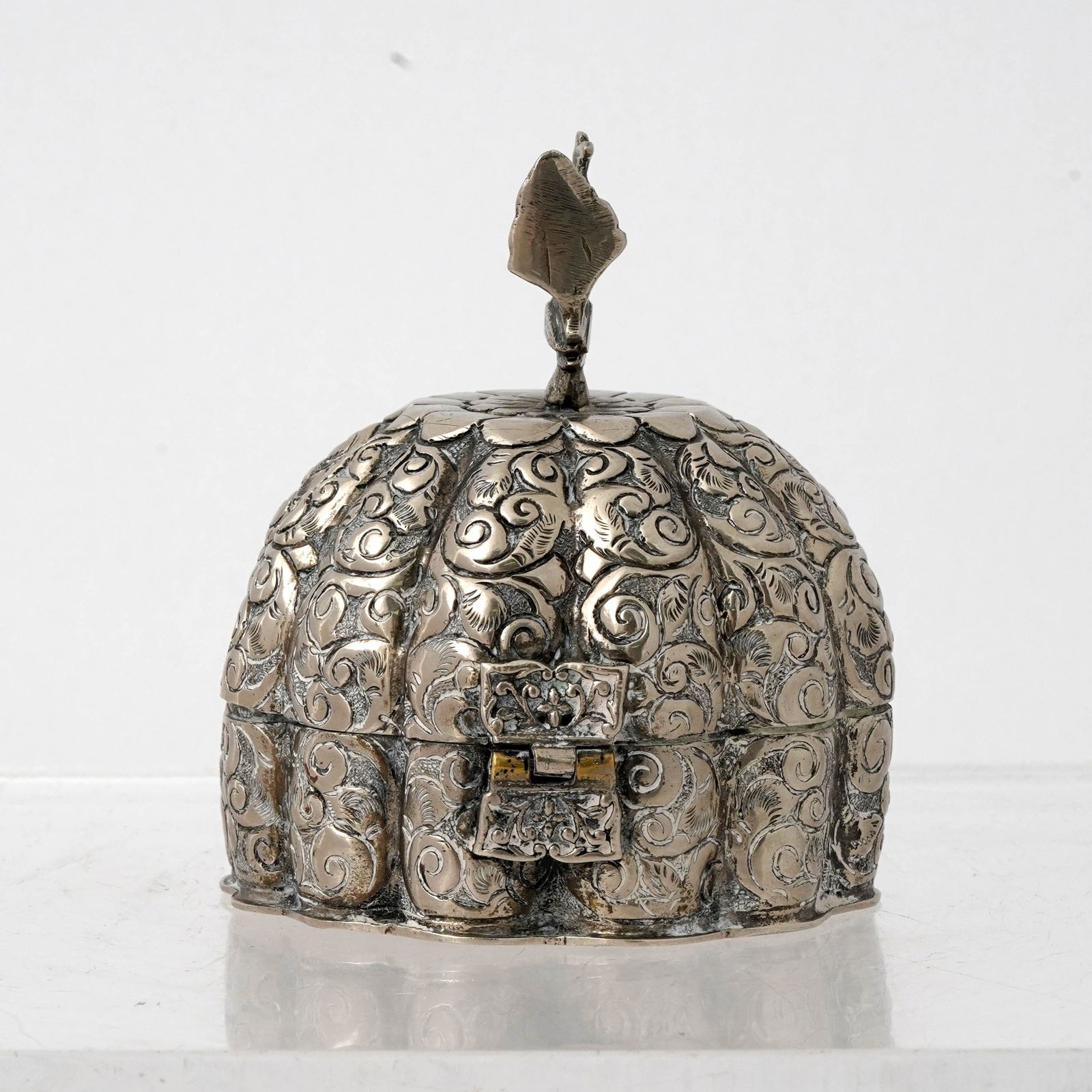 Indian Silver Trinket Box - 4