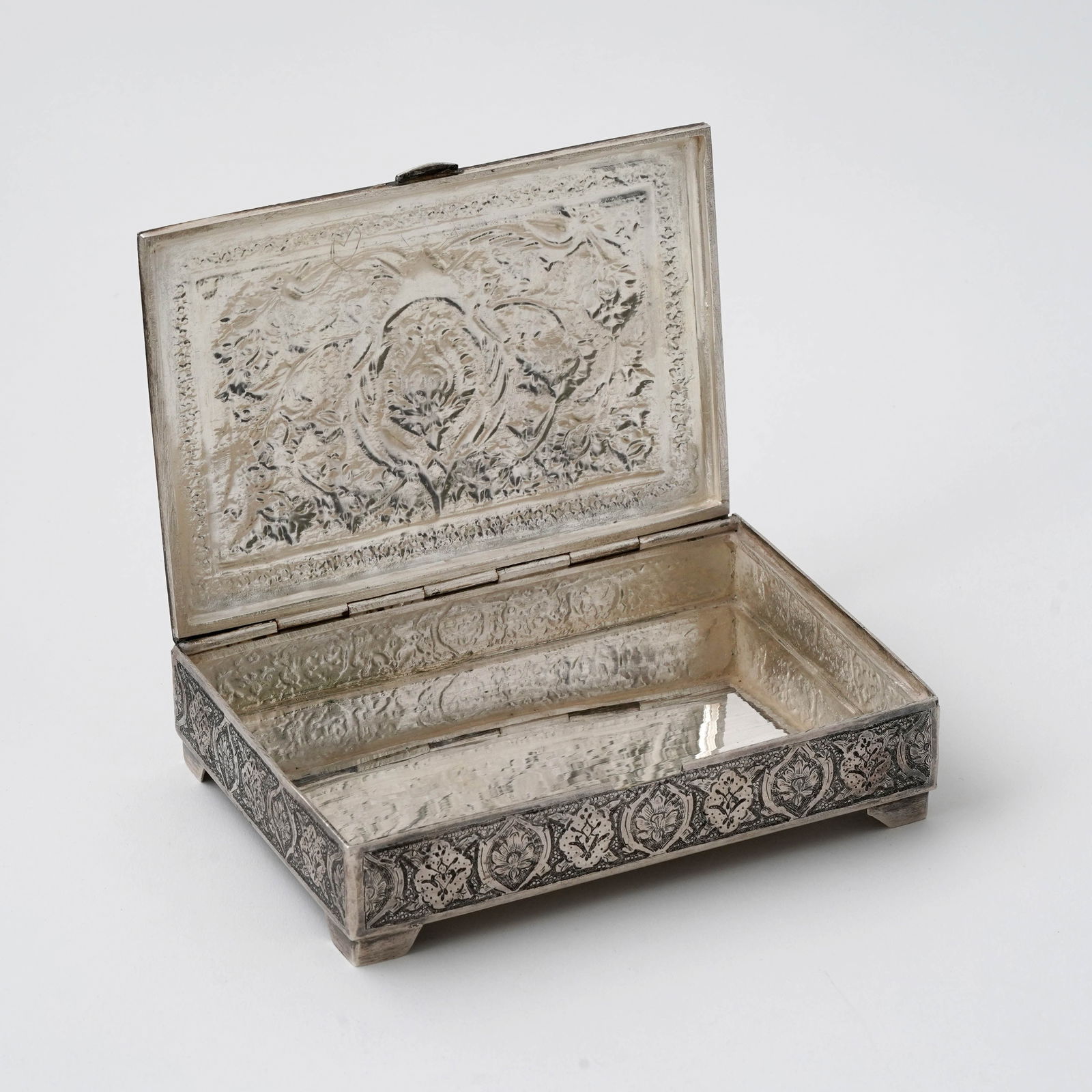 Persian Silver Chased Table Box - 2