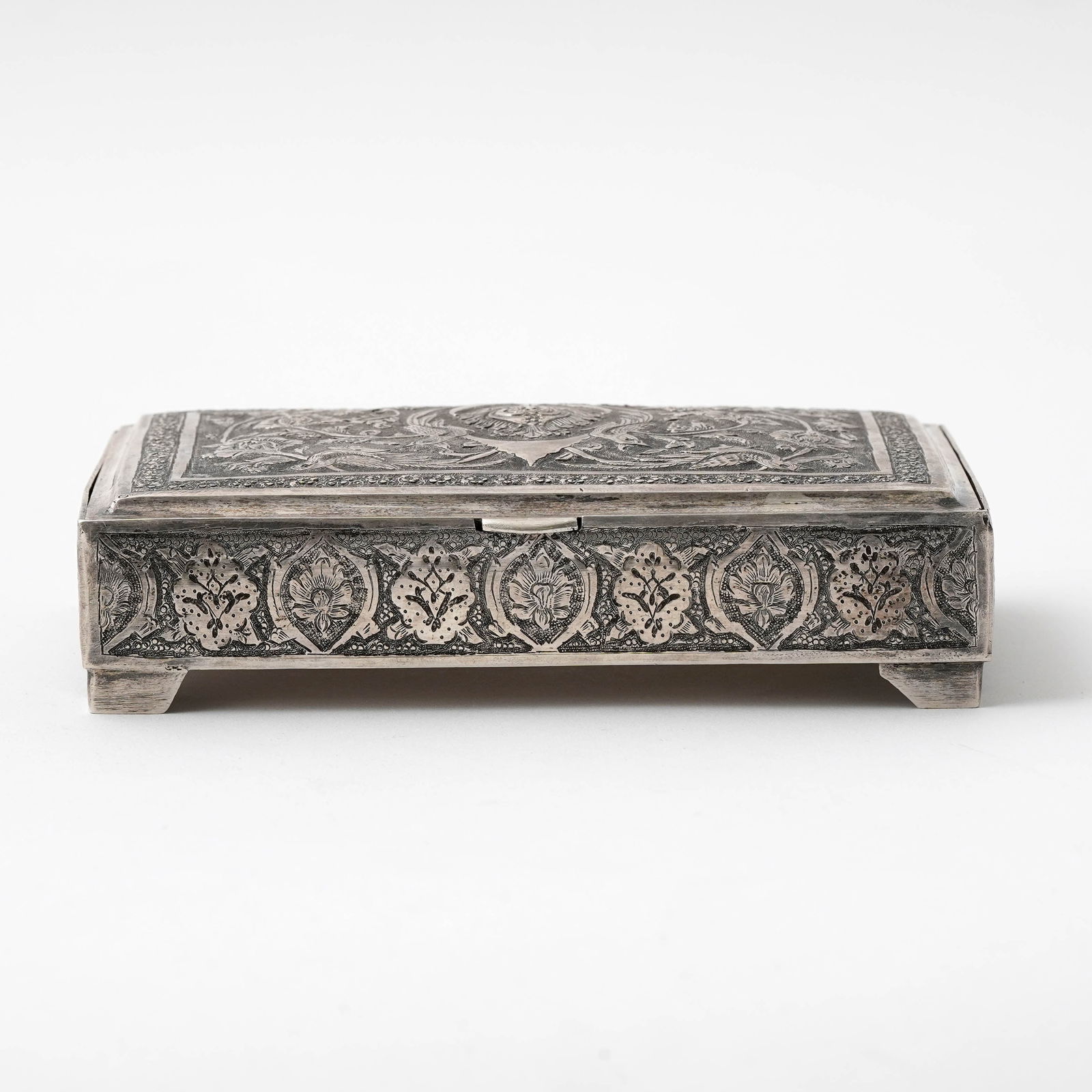 Persian Silver Chased Table Box - 3