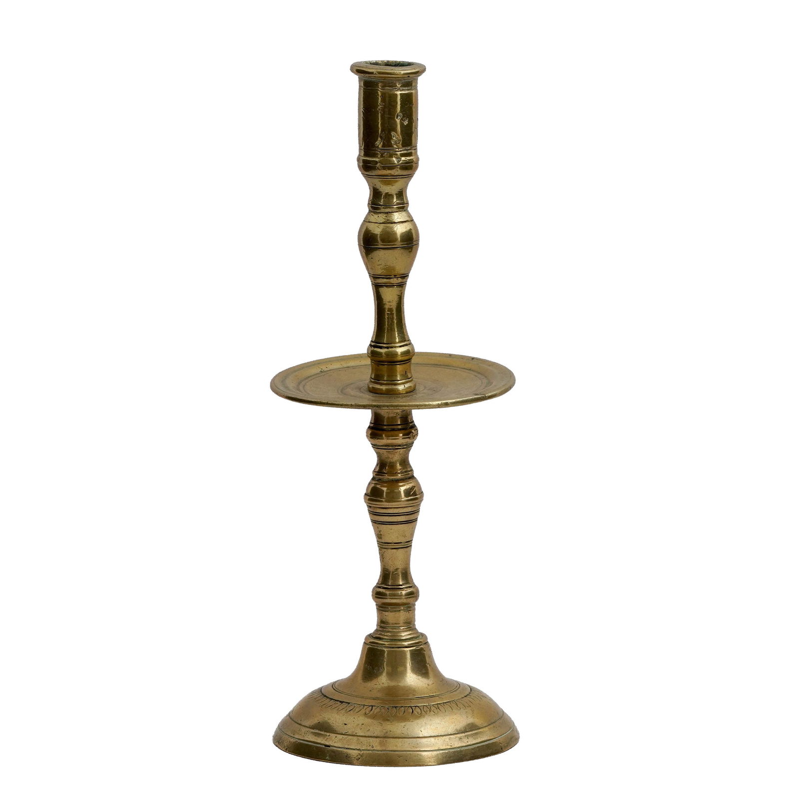 Turkish Brass Candlestick with Tray (1 of 3)