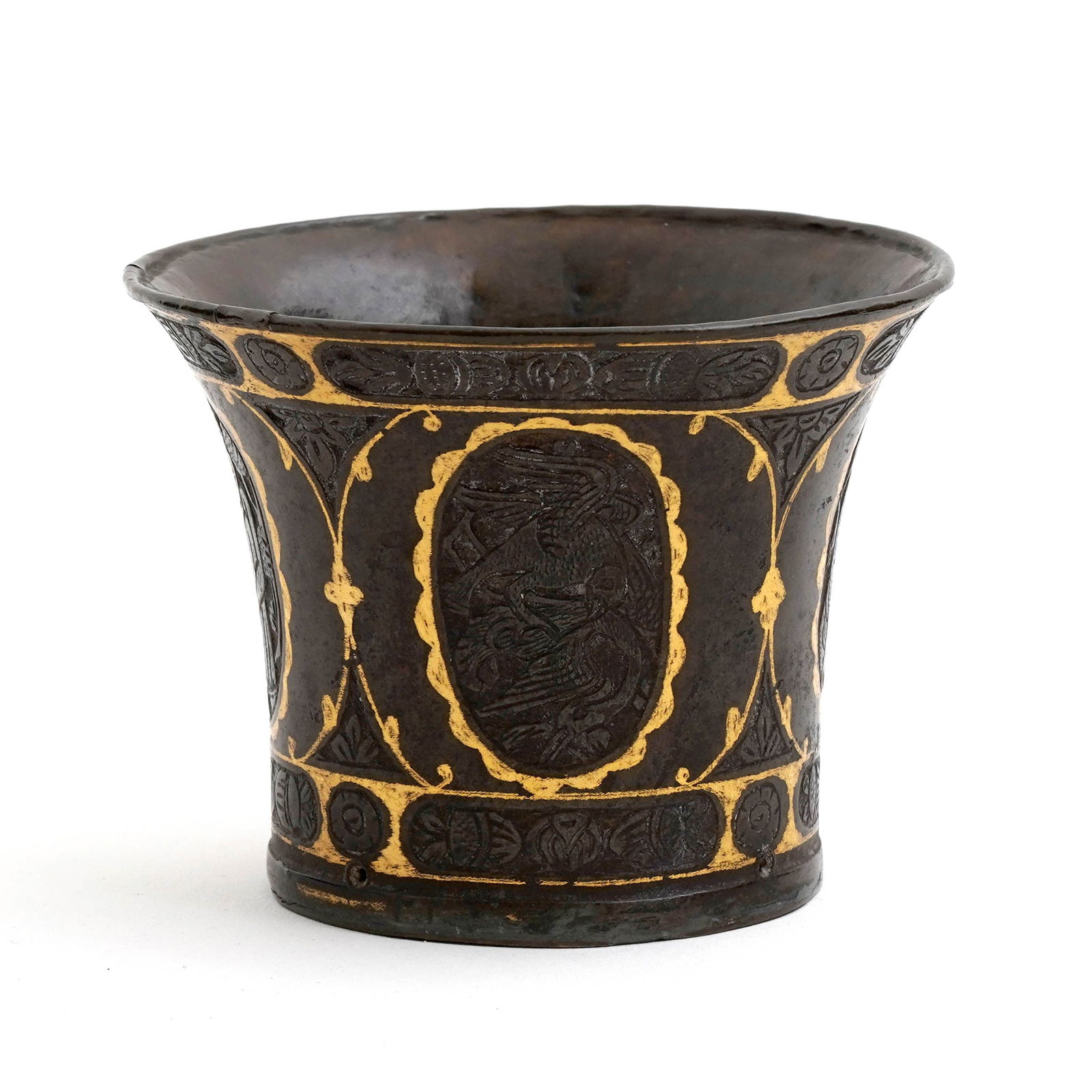 Qajar Persian Iron Nargila Top with Gilt Highlights (1 of 4)