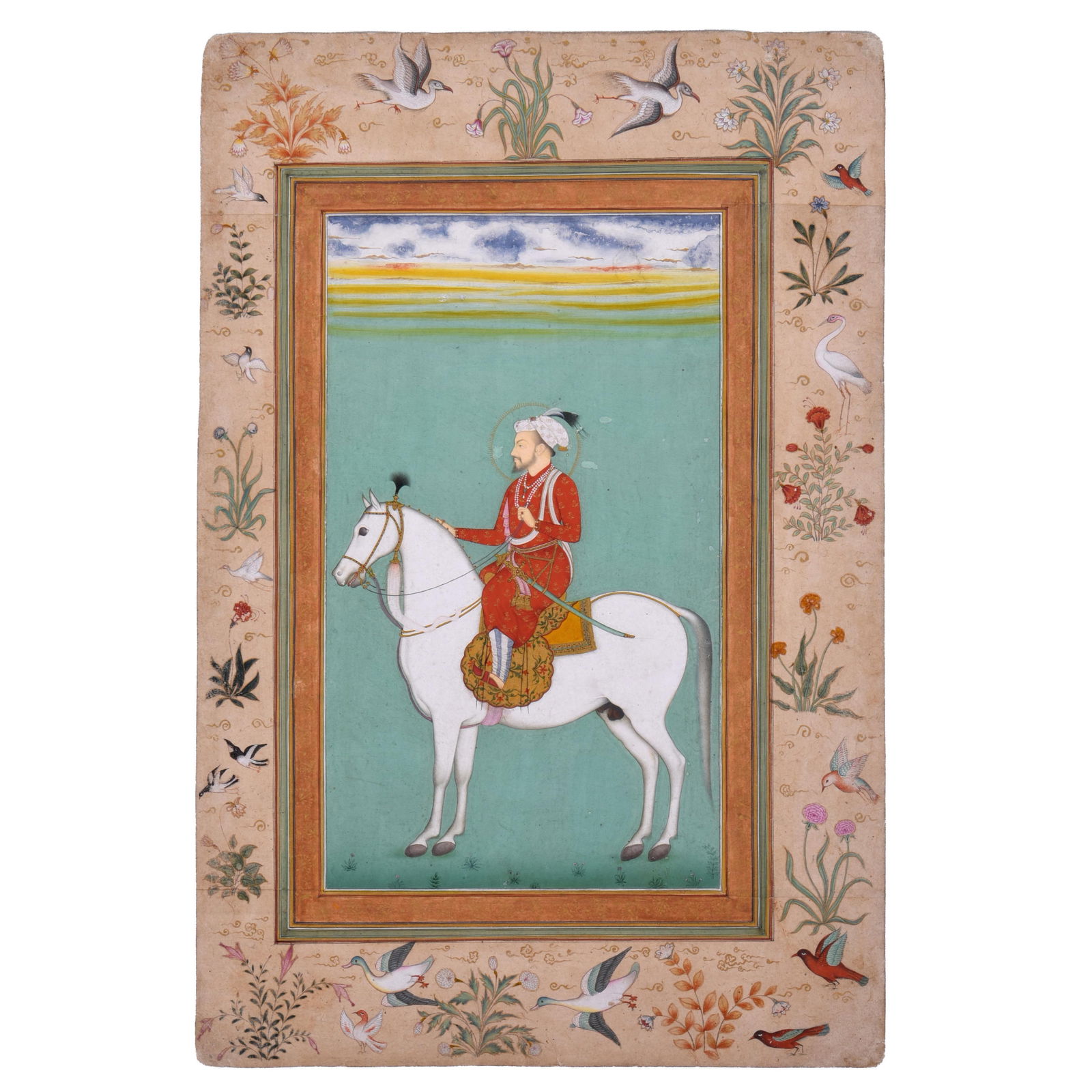 A Mughal Miniature Painting of Shah Jahan (1 of 3)