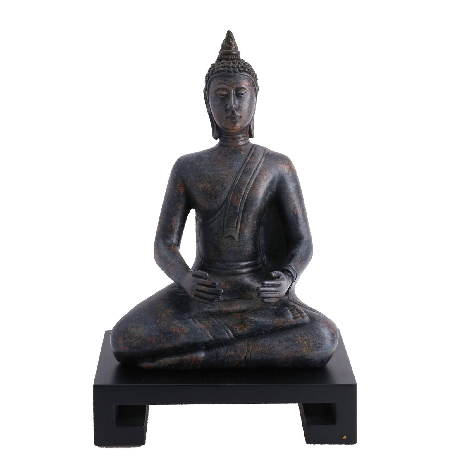 Wood Seated Buddha Figurine (1 of 4)