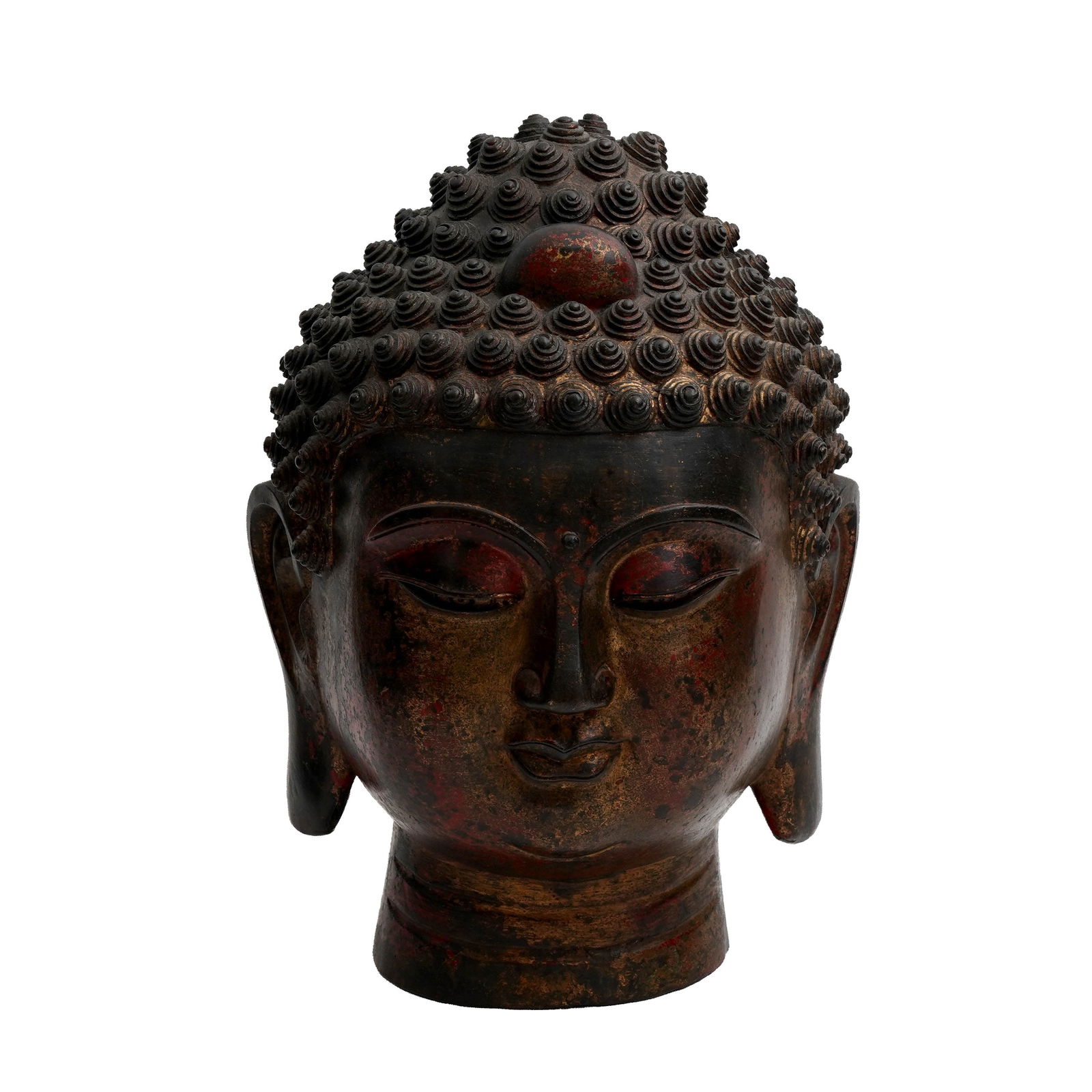 Chinese Bronze Buddha Head (1 of 4)