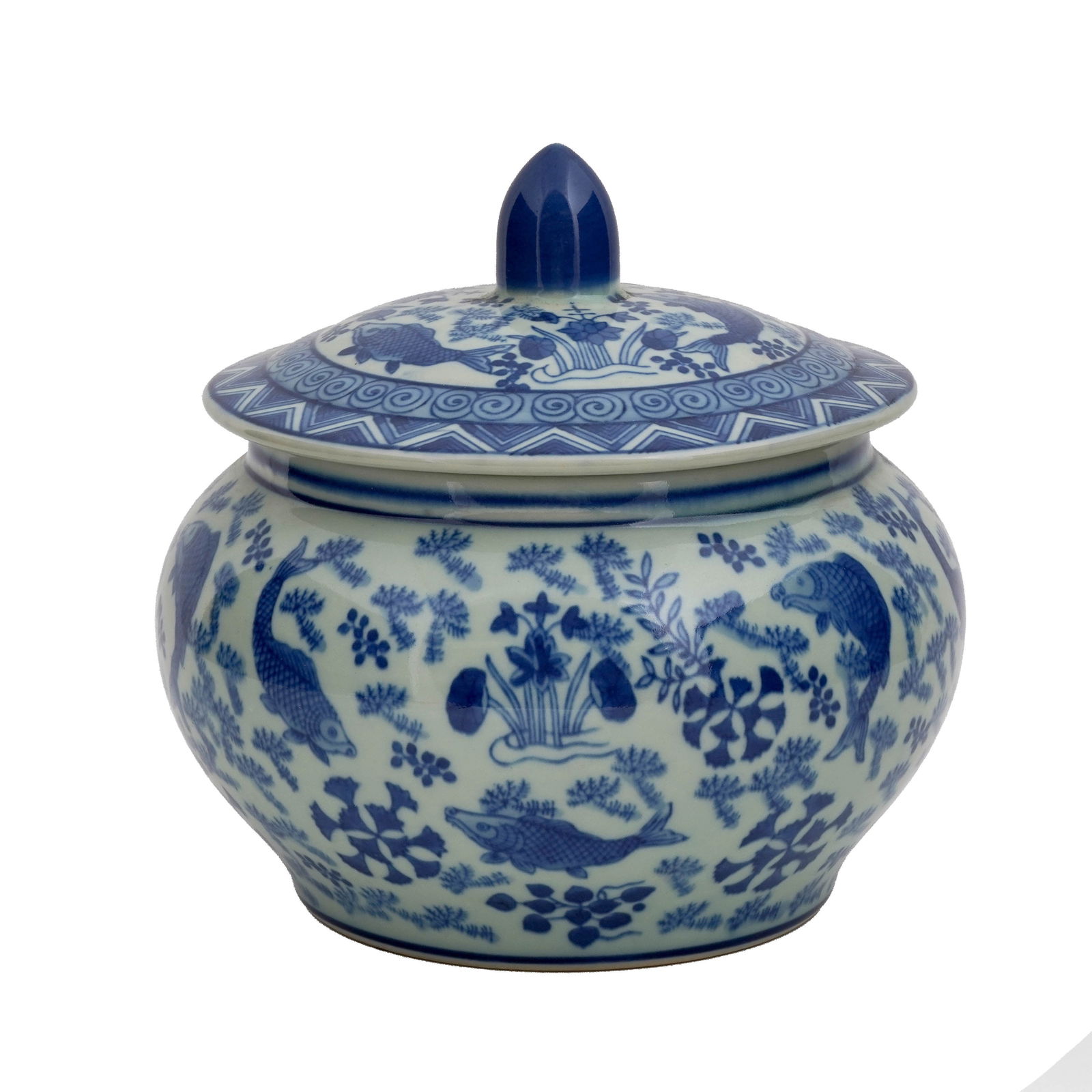 Chinese Blue & White Porcelain Gourd Jar (1 of 5)