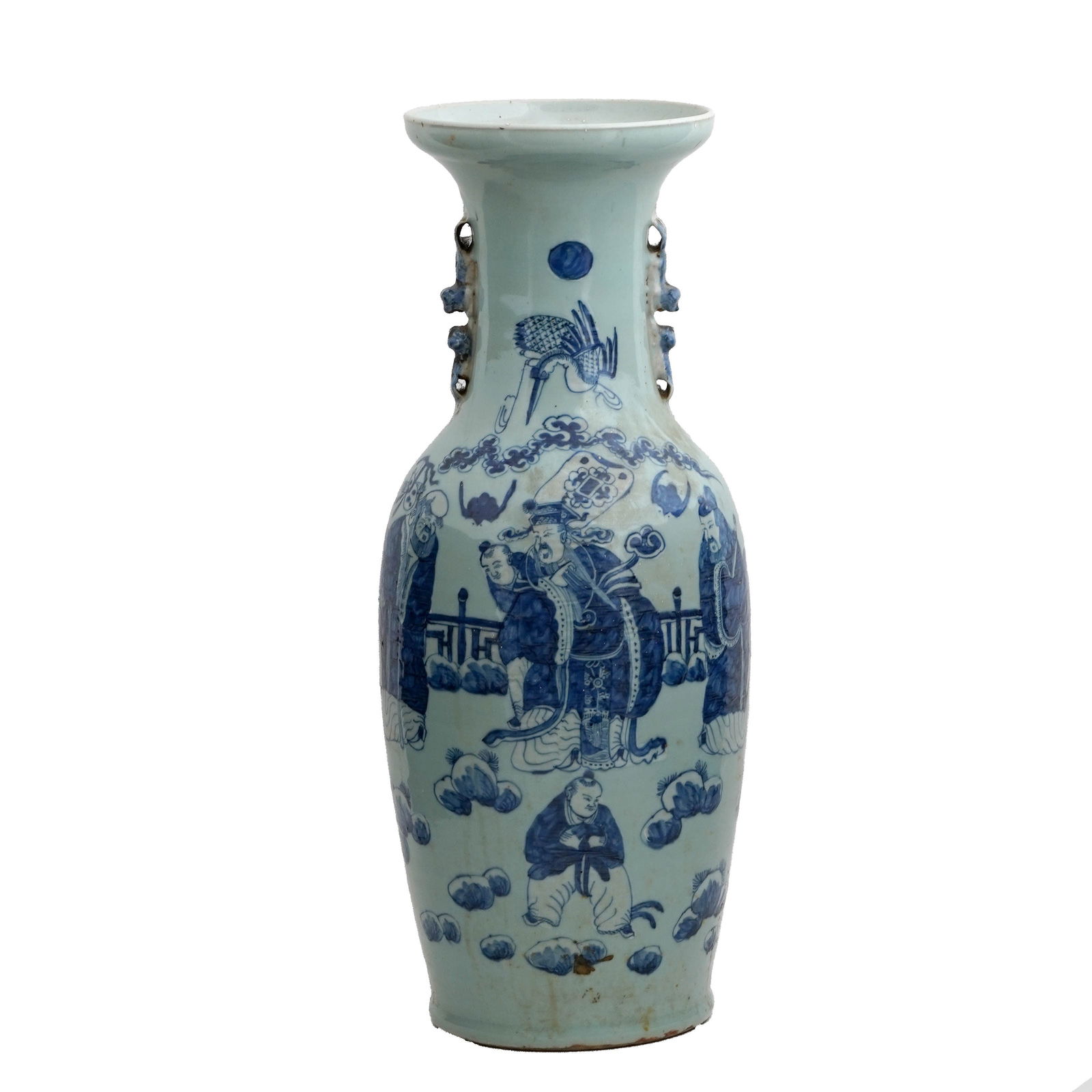 Chinese Blue & White Porcelain Floor Vase (1 of 4)