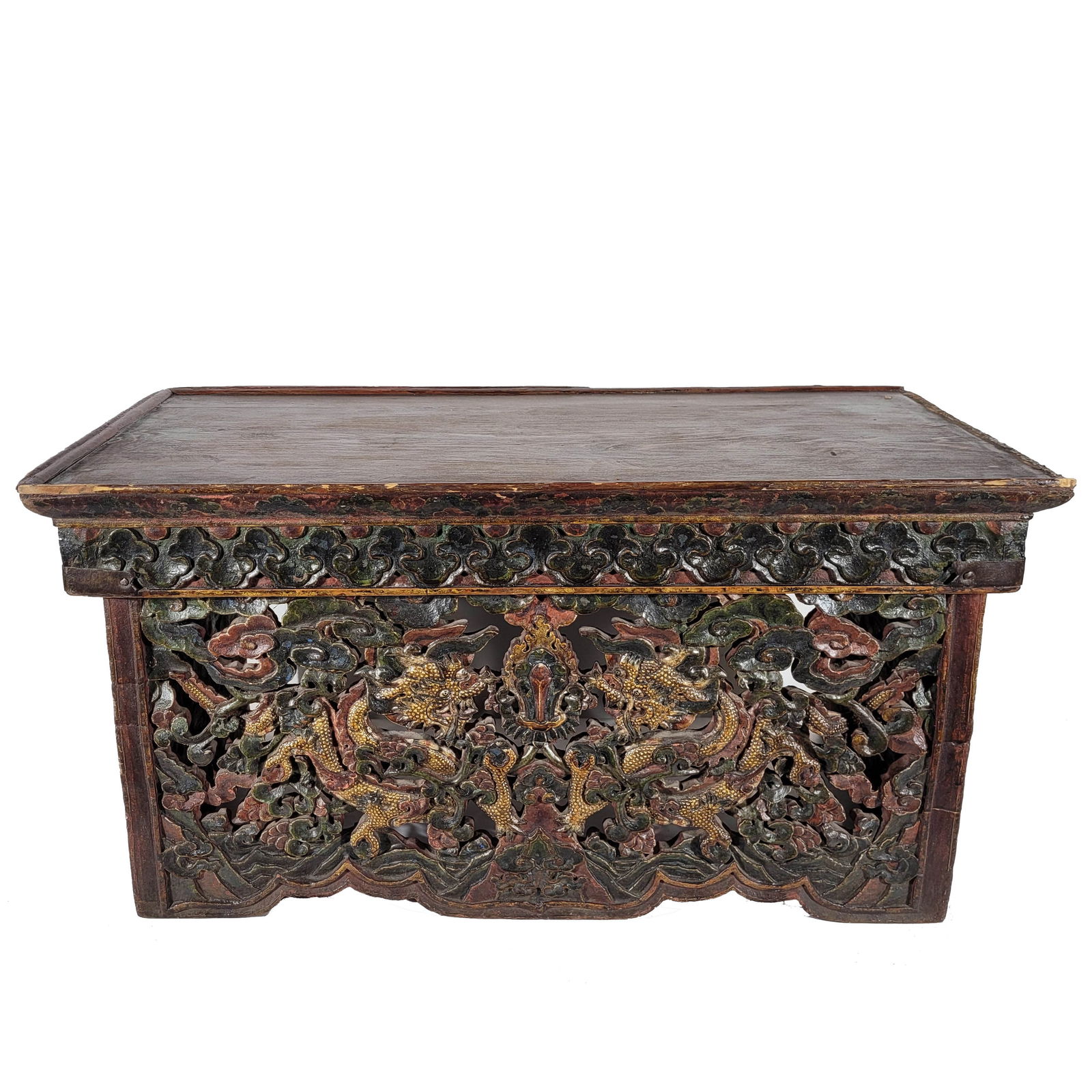 Tibetan Lacquered Wood Folding Desk (1 of 4)