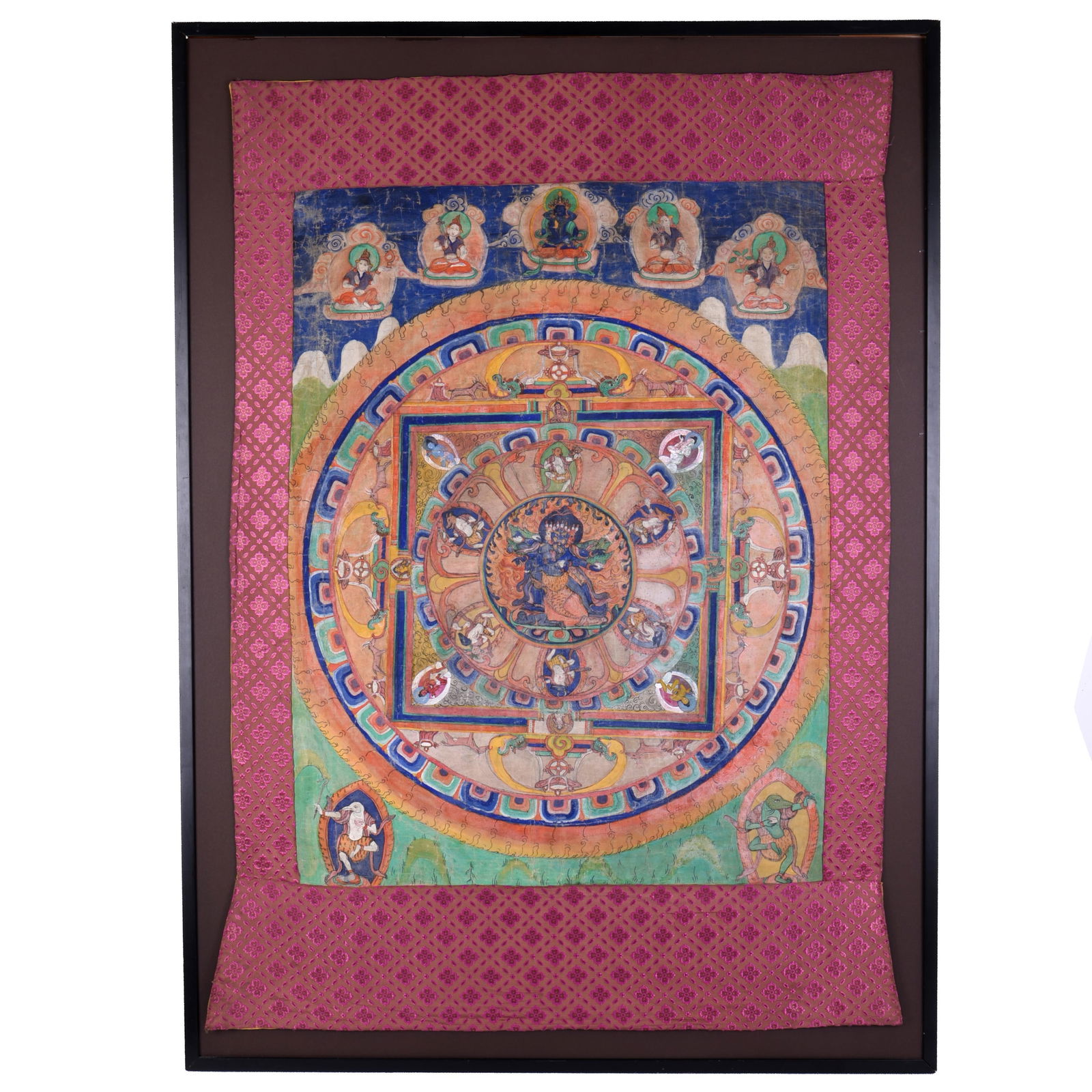Large Tibetan Buddhist Thangka on Linen Canvas (1 of 4)