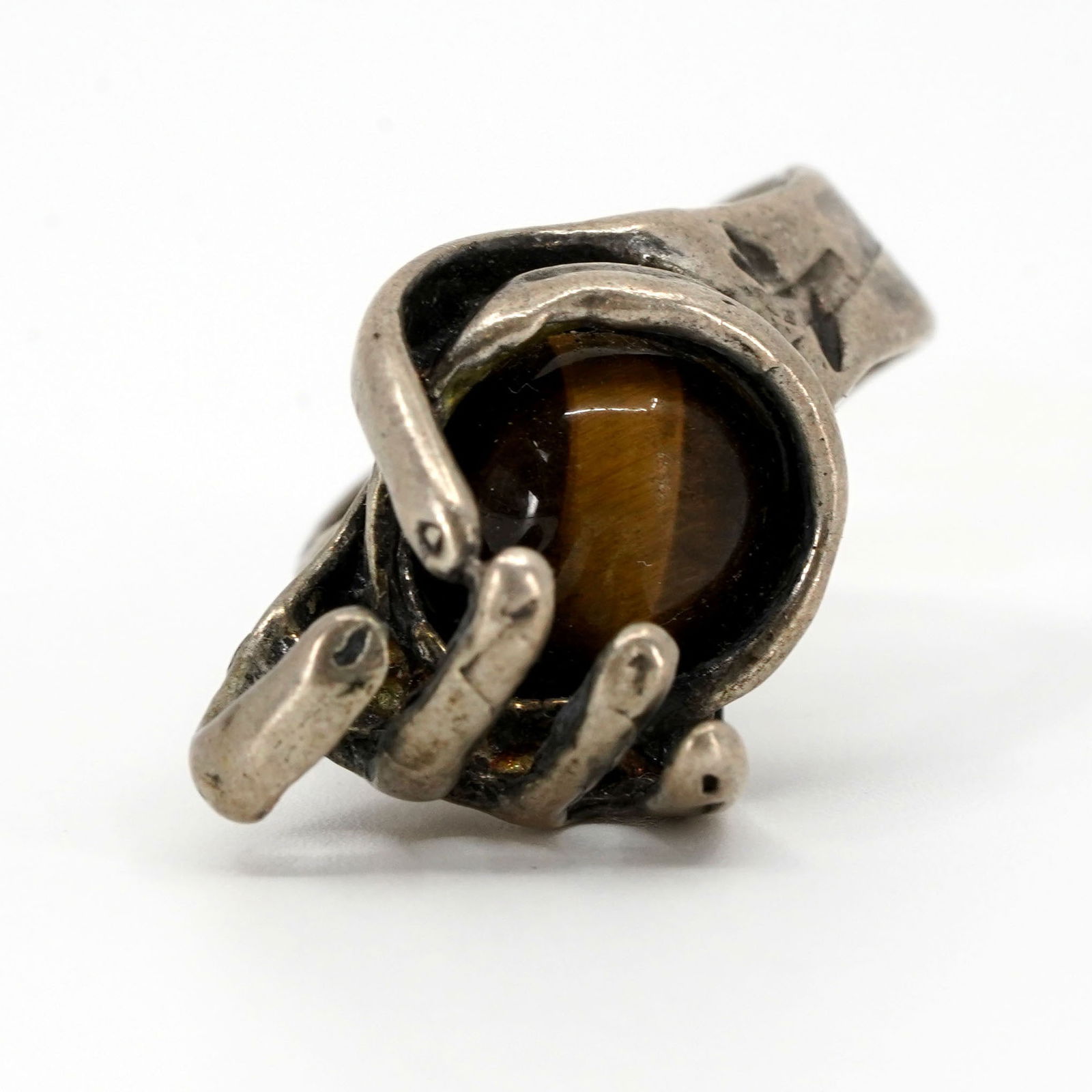 Israeli Sterling Silver Tiger Eye Ring (1 of 7)