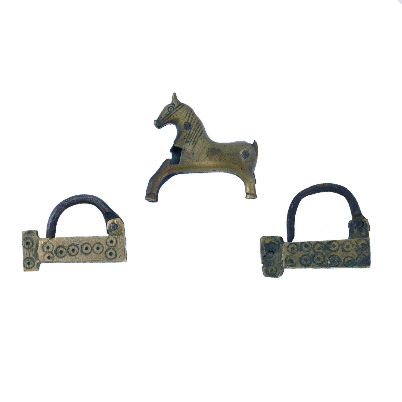 Lot of Three Brass Lock Pieces (1 of 3)