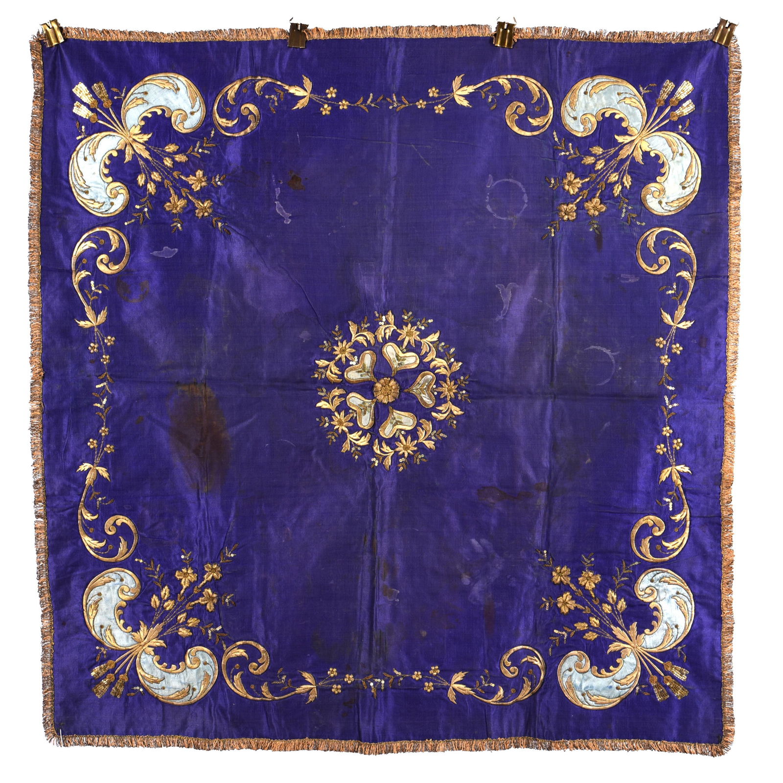 Turkish Silk Textile with Gilt Embroidery (1 of 3)
