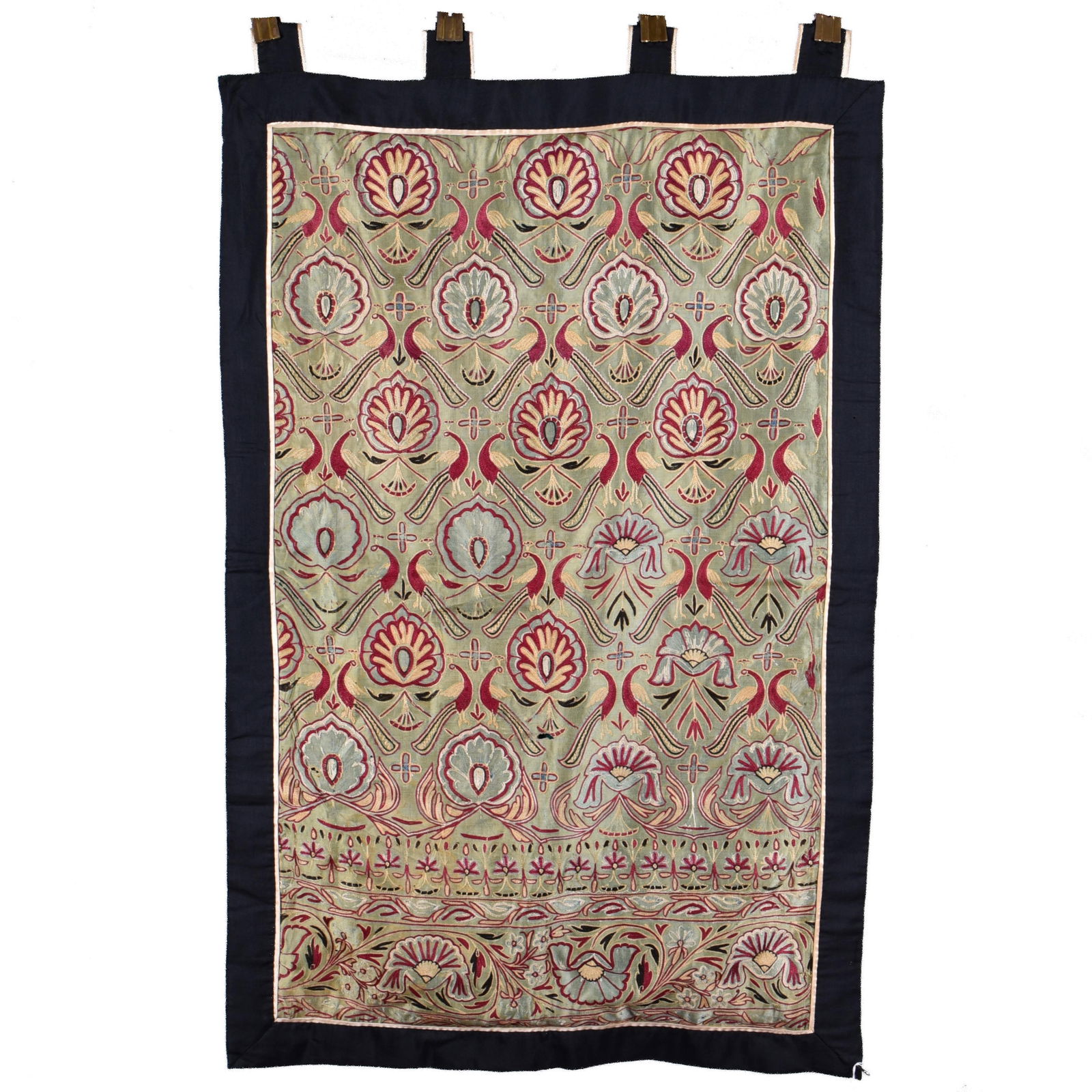 Indian Silk Embroidered Wall Hanging (1 of 3)