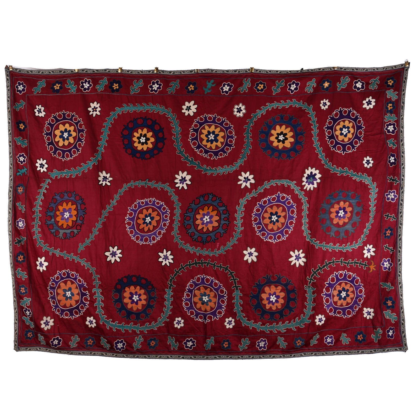 Central Asian Silk Suzani Wall Panel (1 of 3)