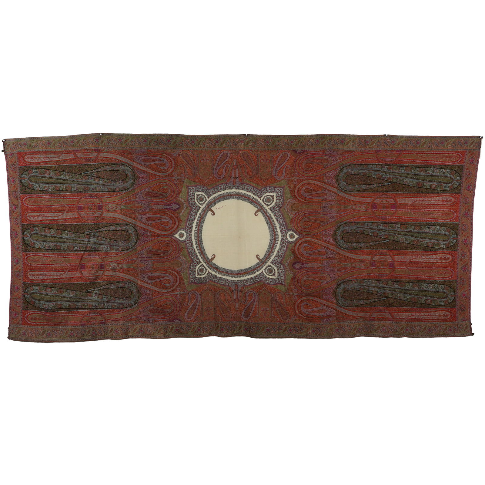 Large Rectangular Kashmiri Shawl with Center Medallion (1 of 6)