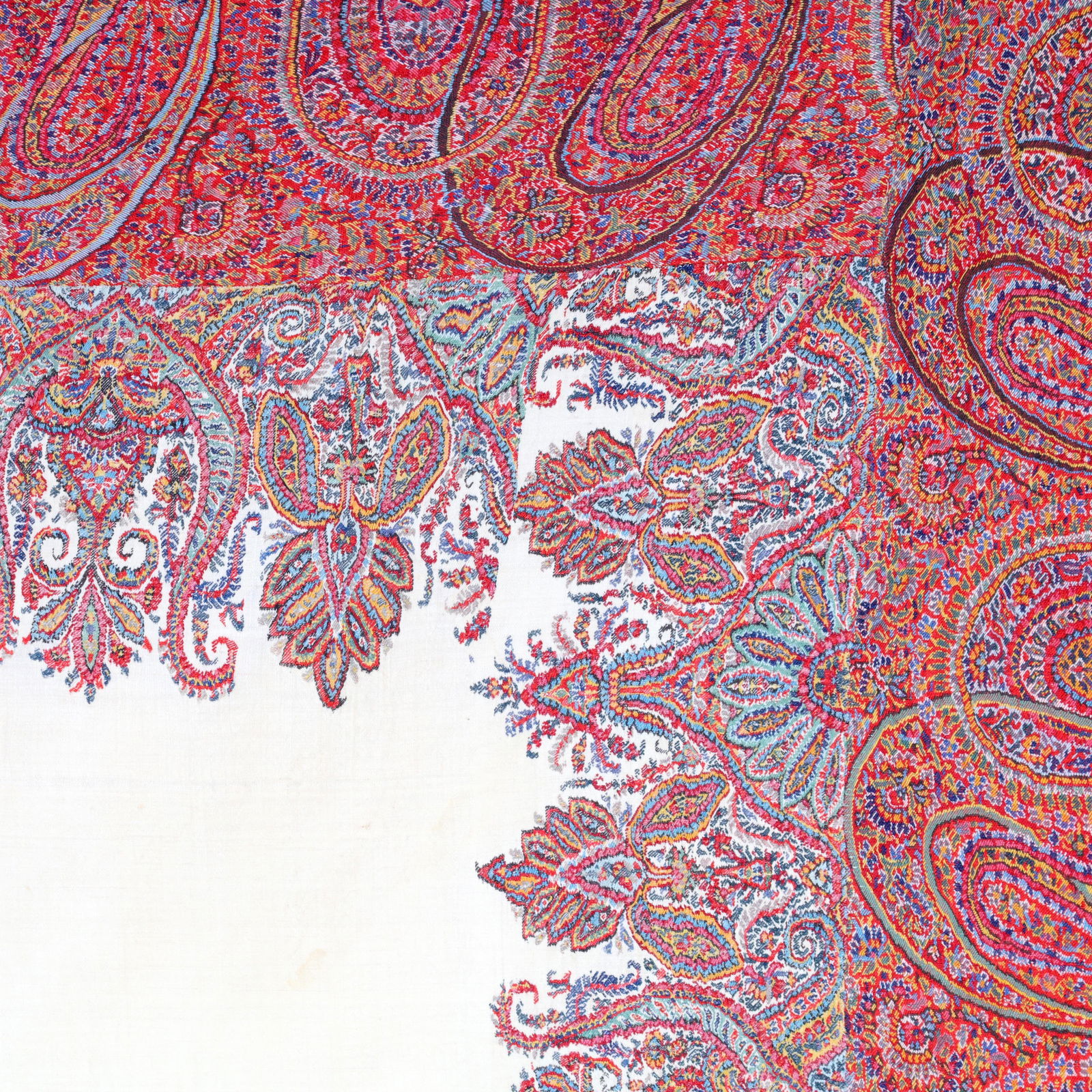 Large Kashmiri Rectangular Shawl - 5