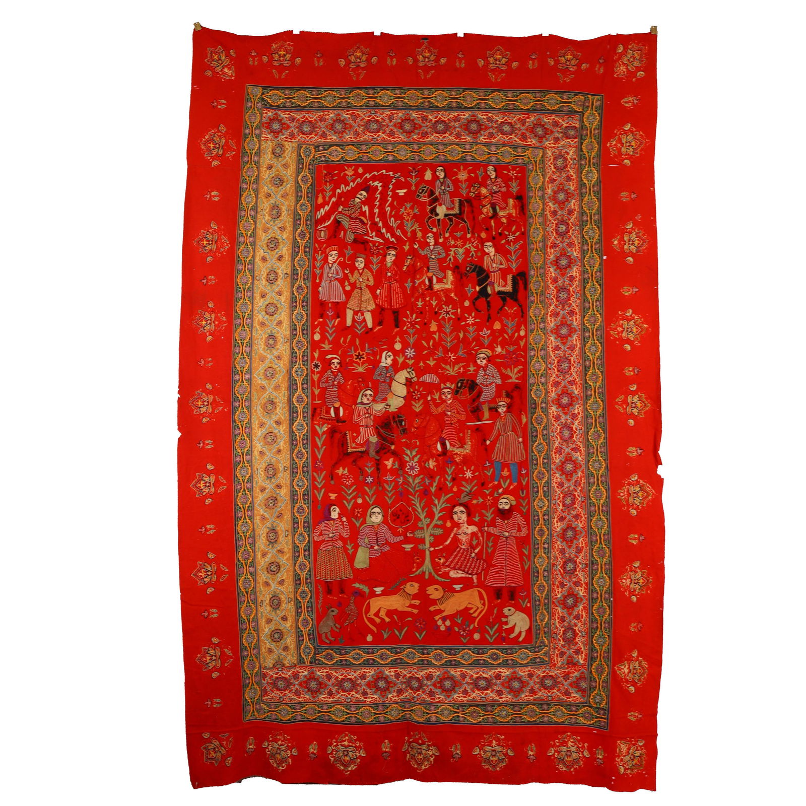 Large Persian Rashti-Duzi Depicting Layla & Majnun (1 of 6)