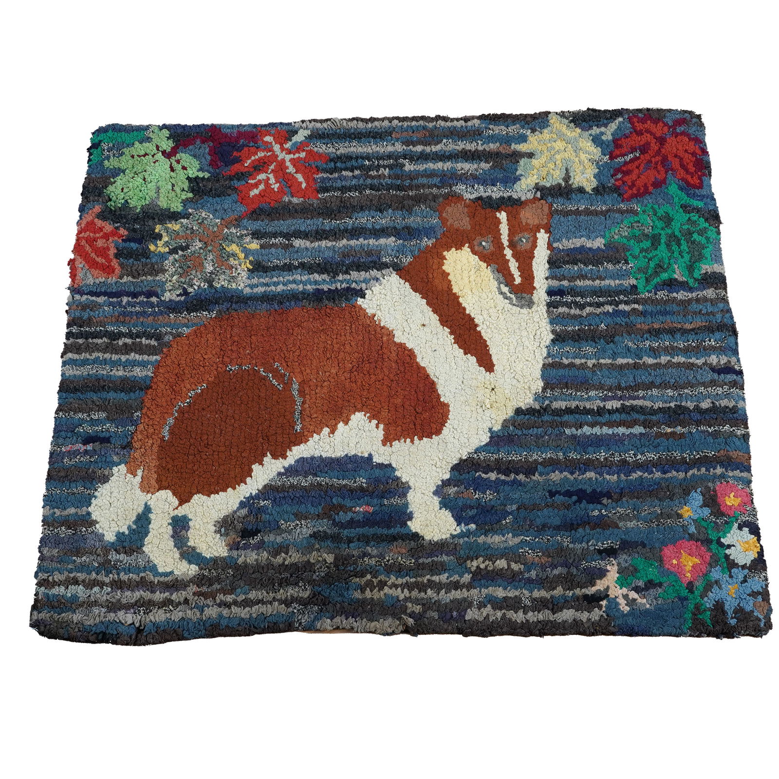 American Lassie Dog Hooked Rug (1 of 6)