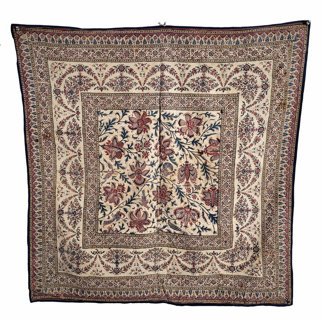 Persian Cotton Ghalamkar with Floral Spray (1 of 2)